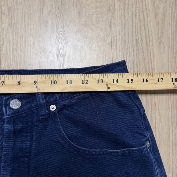 Vintage Guess USA Wide Straight Leg Denim Jeans Womens W30 Dark Blue Boyfriend - Picture 8 of 10